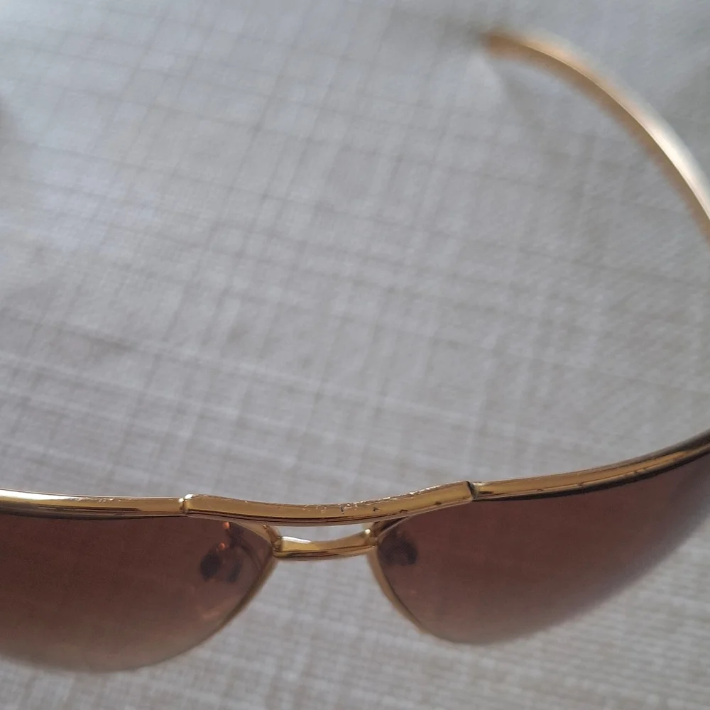 CHANEL 4141-Q Gold Frame Brown Gradient Aviator Sunglasses - Picture 8 of 8